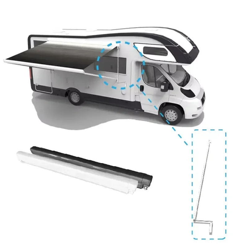 Retractable RV Awning for Outdoor Sunshade Aluminum Mobile Home Camper Accessories Box Caravan