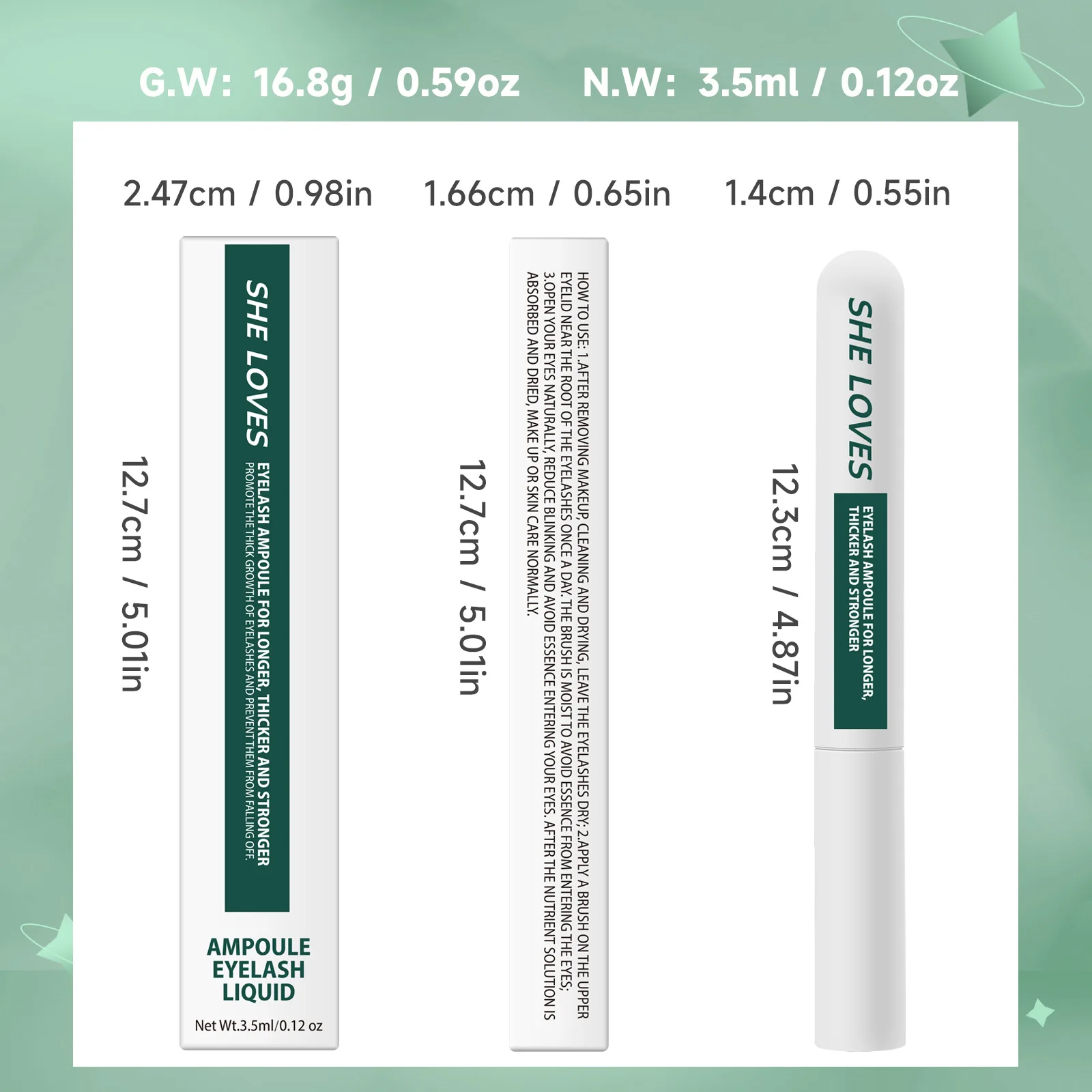 Suero Natural para el crecimiento de pestañas, máscara voluminizadora, alargamiento, fórmula negra oscura, cuidado nutritivo suave para cejas, maquillaje de pestañas