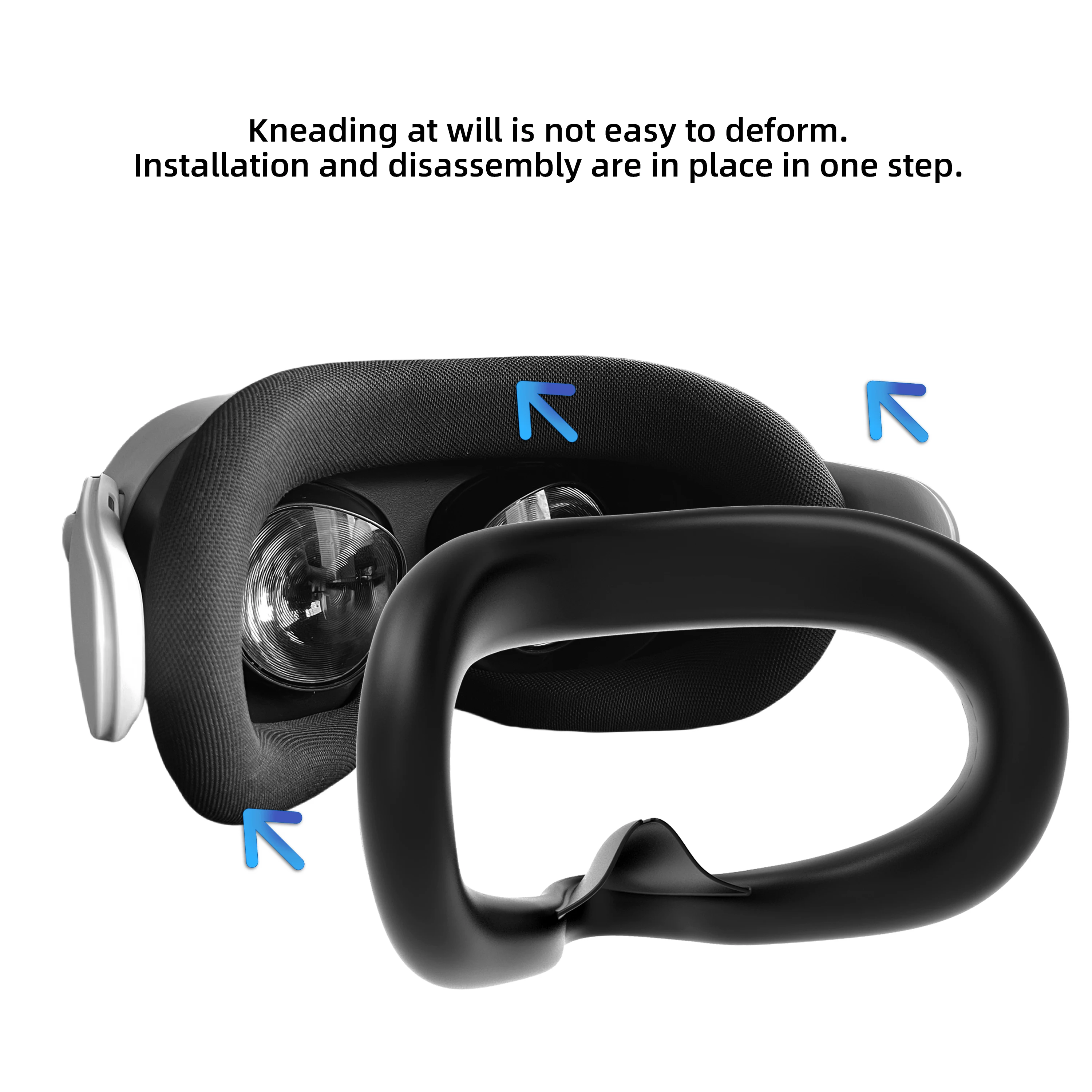 Meta Quest 3S VR Headset Silicone Protective Kit 7 Piece Set Full Coverage Anti Collision Anti Scratch Lightweight Skin Friendly