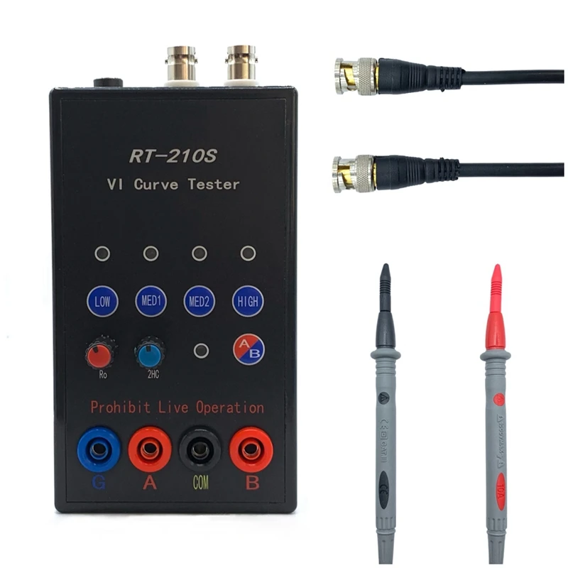 RT-210S Handheld Portable Dual-Channel Curve Tester ASA Circuit Board Detection Tester 4 Gear Frequency Adjustable