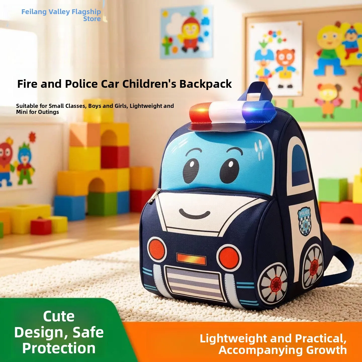 2026 New Children's Backpack for Kindergarten Fire Truck Design Unisex Kids School Bag 3 to 6 Years Old Boys And Girls