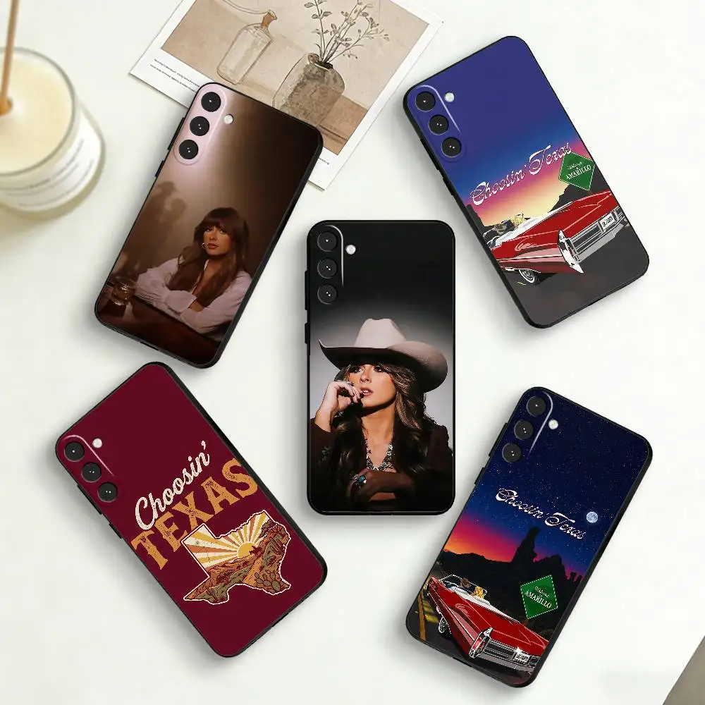 E-Ella Langley C-Choosin T-Texas Phone Case For Samsung Galaxy A73,A72,A71,A70,A53,A52,A51,Others Soft Black Cover