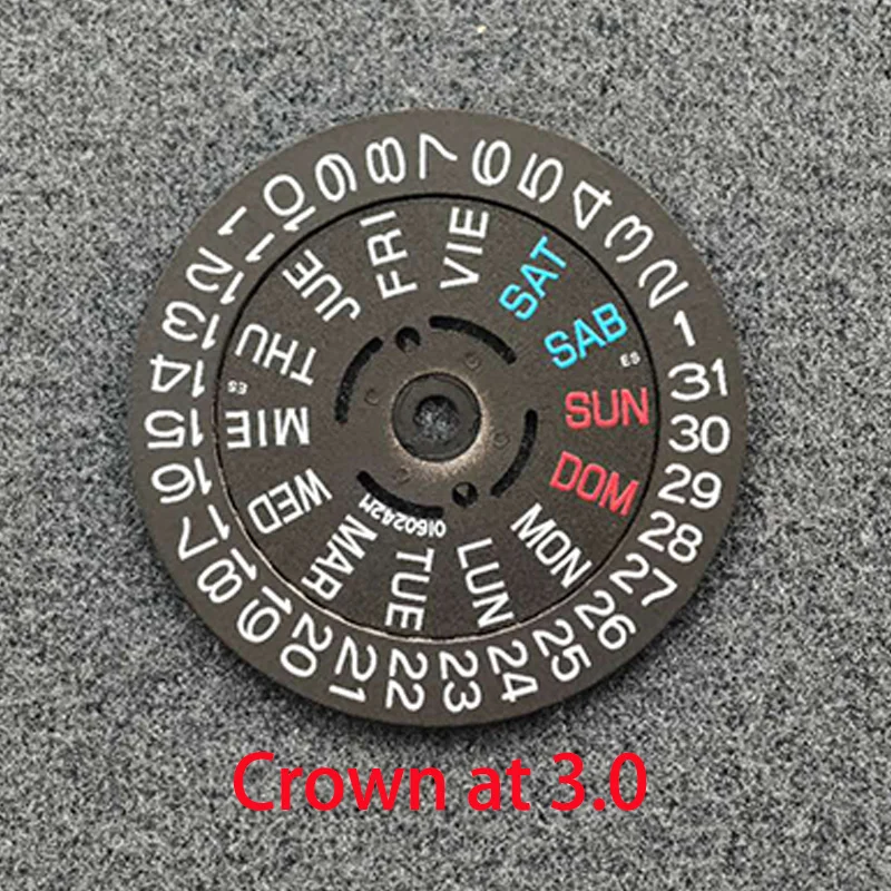 Mod NH35 NH36 Movement Kanji Dial SKX007 Tuna Watch Movement Date Week Wheel Crown at 3.0 3.8 4.1 Watch Refit Parts