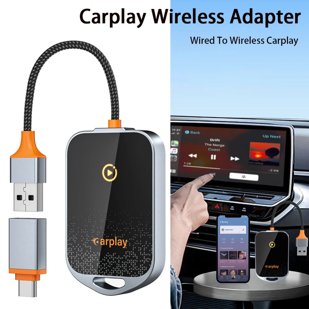 

Carplay K81 Smart Box Car Connect Navigation Original Car Wired to Wireless Adapter WIFI6 Bluetooth 5.0