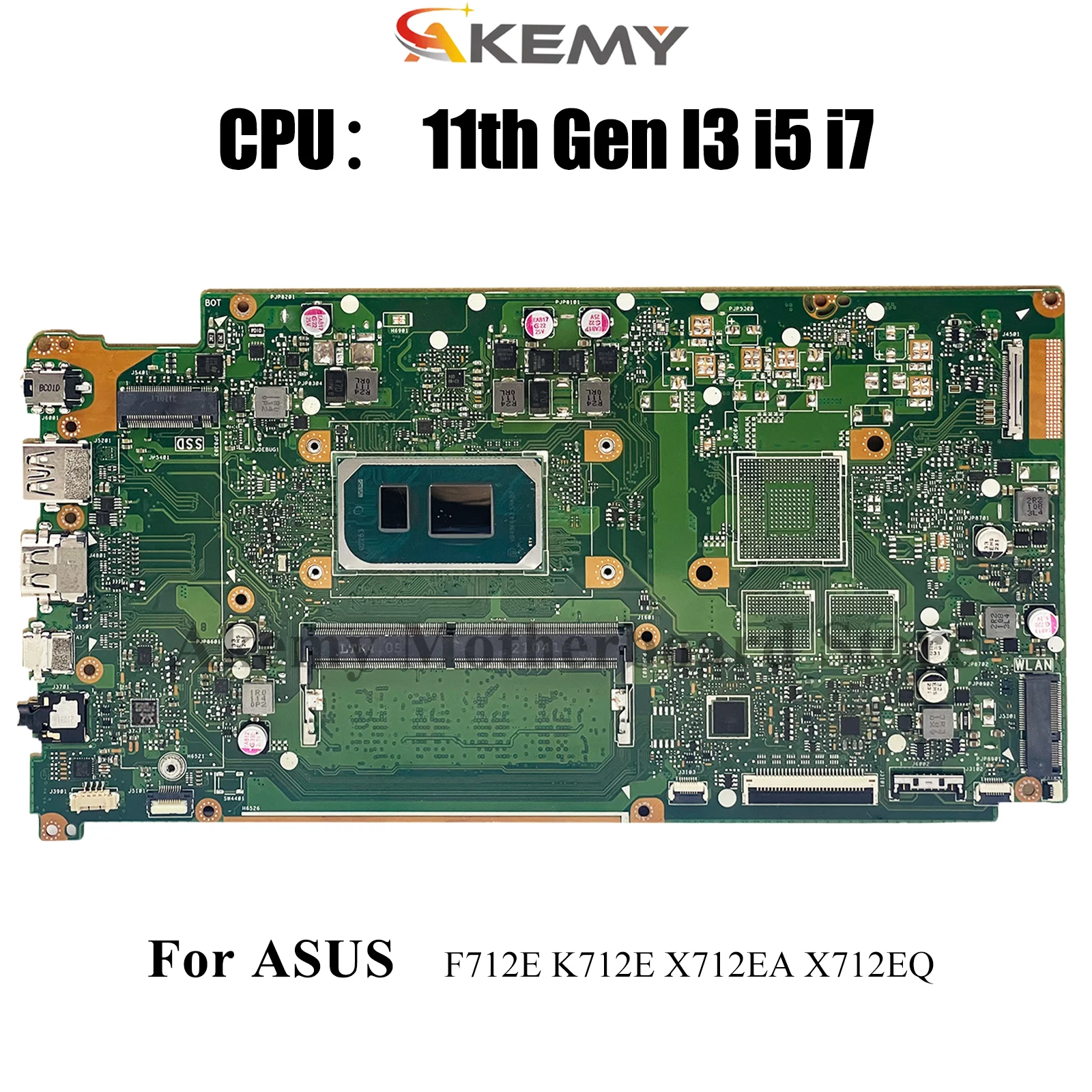 

X712EA Laptop Motherboard For ASUS VivoBook X712E X712EA F712E K712E X712EQ Mainboard With 11th Gen I3 i5 i7 100% tests OK stk