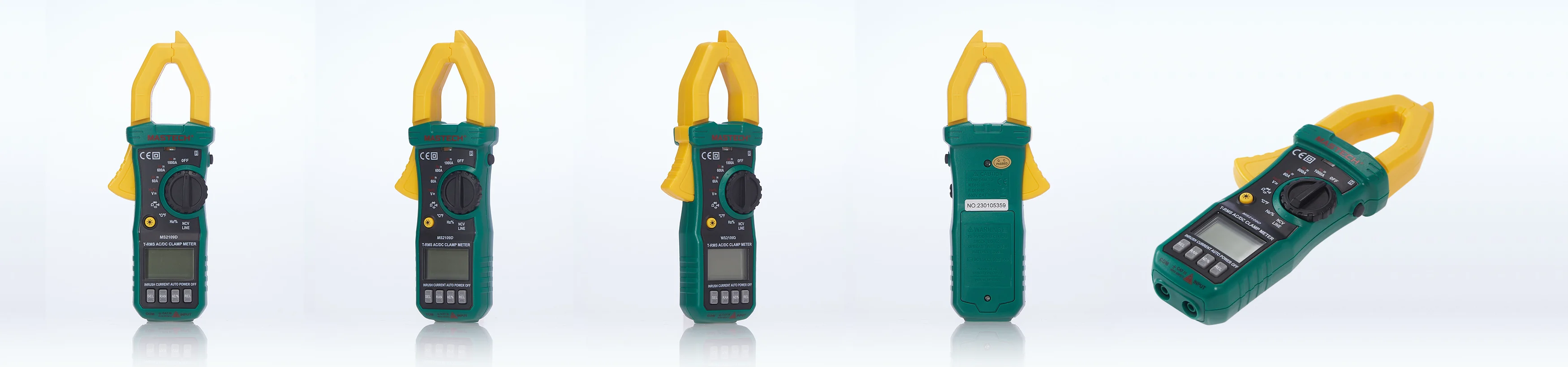 Imagem -06 - Mastech-digital Clamp Meter Multímetro dc e ac Corrente Amperímetro Tester Tensão hz Capacitância Ncv Teste de Ohm Ms2109b Ms2109c Ms2109d
