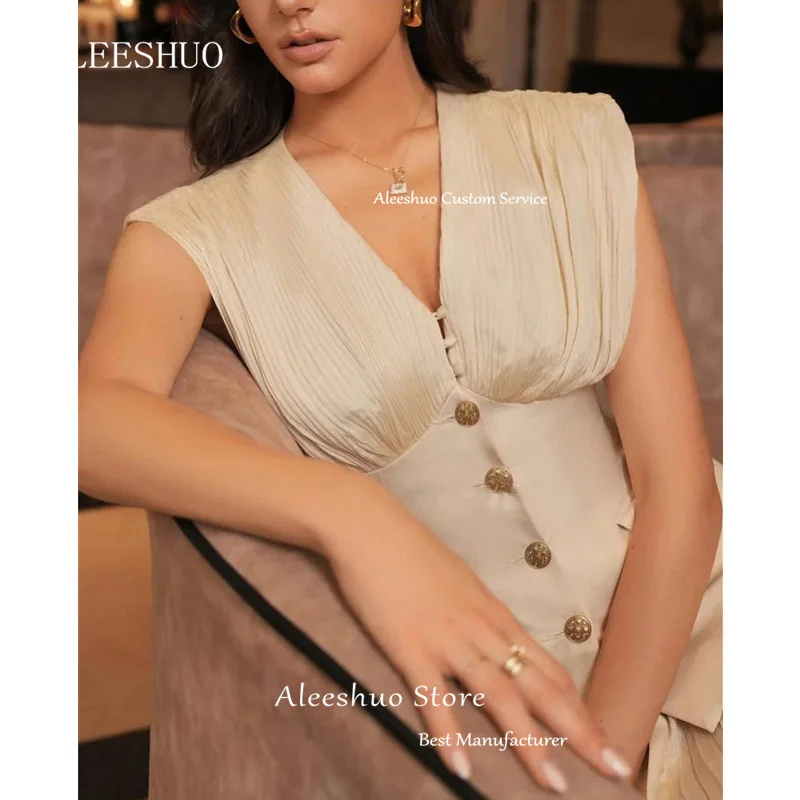 Aleeshuo Simple Mermaid Satin Prom Dresses Long Sleeves Elegant High Neck Evening Party Dresses Court Train 2026 Customized
