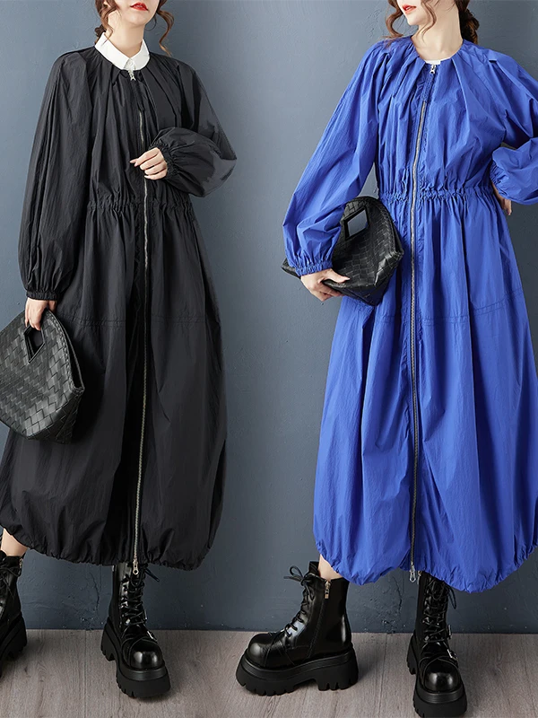 Elegant Casual Style Mid-Length Women's Coat High-End Artistic Autumn Winter Fashion Outerwear Korean Version Popular Coat
