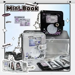 Mini 2inch Card Collect Book Small Cute Idol Card Kpop Photocards Storage Book Kawaii Double-sided Card Holder Backpack Keychain