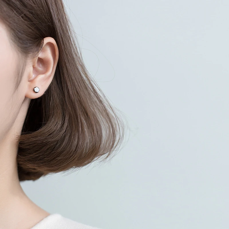 Modian Trendy Irregular Fashion Earring 100% 925 Sterling Silver Tiny Simple Stud Earrings For Women Silver Fine Jewelry Gift