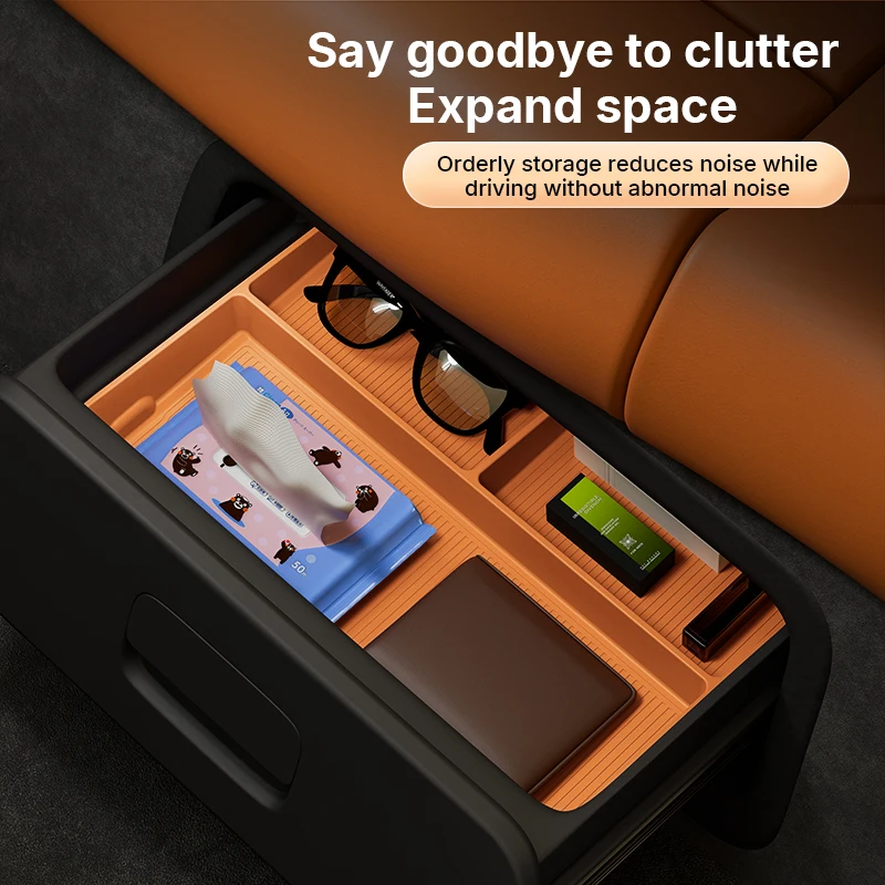 ل Xiaomi Yu7 2025 2026 تحت مقعد صندوق تخزين حقيبة اكسسوارات السيارات درج نوع المنظم تخزين علبة الصندوق السفلي