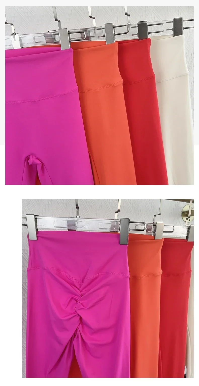 Neue Damen-Yoga-Leggings mit hoher Taille, hoher Elastizität, ohne unschöne Linien, Po-Lifting-Effekt, schlank geschnitten, atmungsaktiv, ideal zum Laufen, Radfahren und für Fitnessaktivitäten. – Detail 10