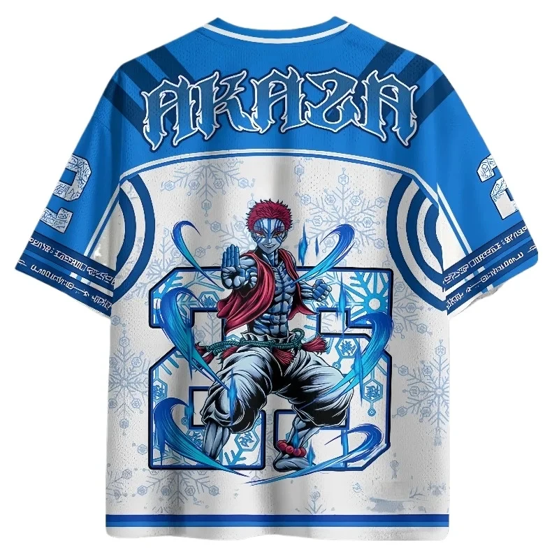 Summer Fashion Anime Children's and Adult Casual Sports Jerseys Demon Slayer Blade Komatsu Seat Shorts Sleepwear Good Friends