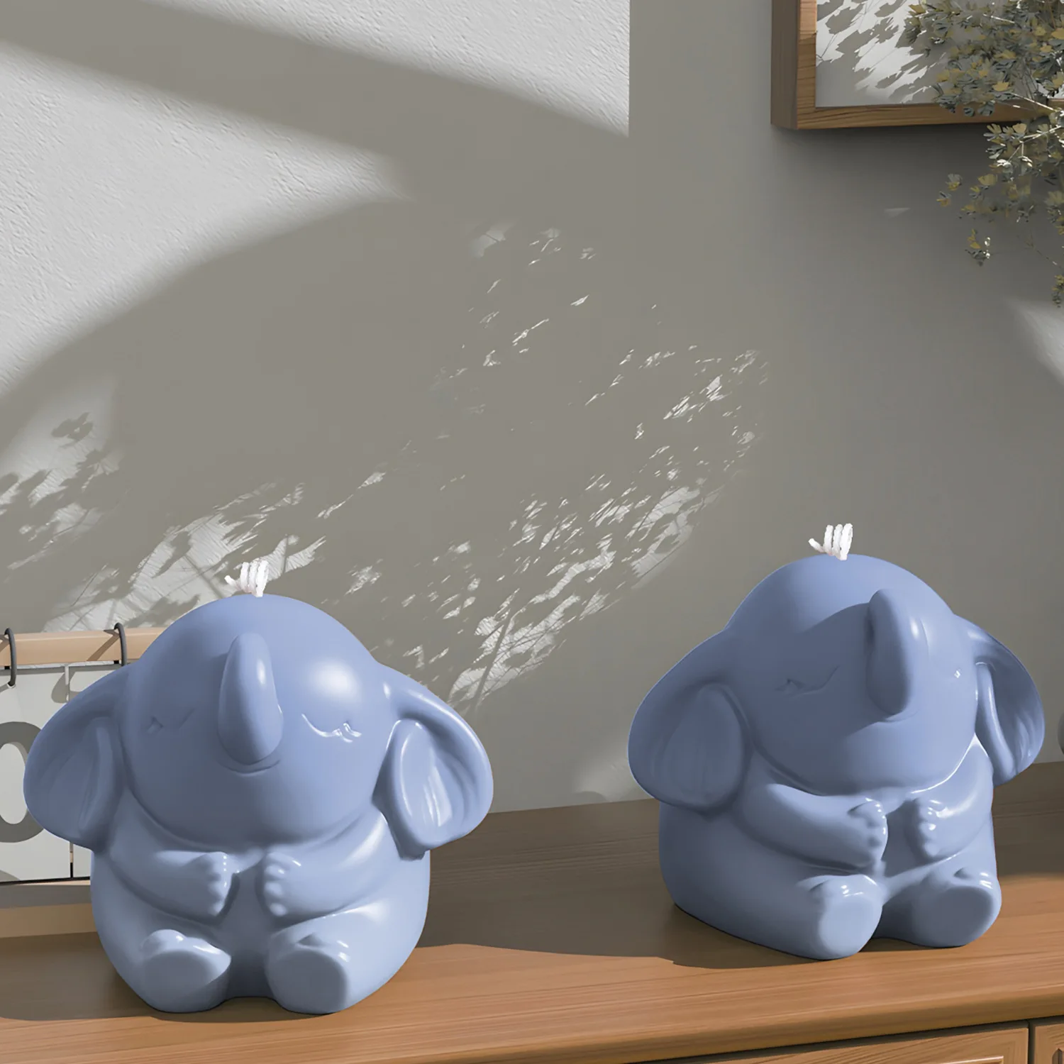 DIY Cute Elephant Gypsum Resin Soap Mould Resin Candle Mold Fondant Cement Gypsum Mold Party Crafting Gifts Cake Topper Decor