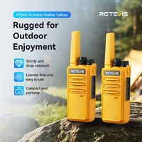 Retevis RT668 Walkie Talkie 2Pcs Portable PMR446 FRS Durable Walkie Talkies Long Range VOX Rechargeable Radio for Camping Hiking