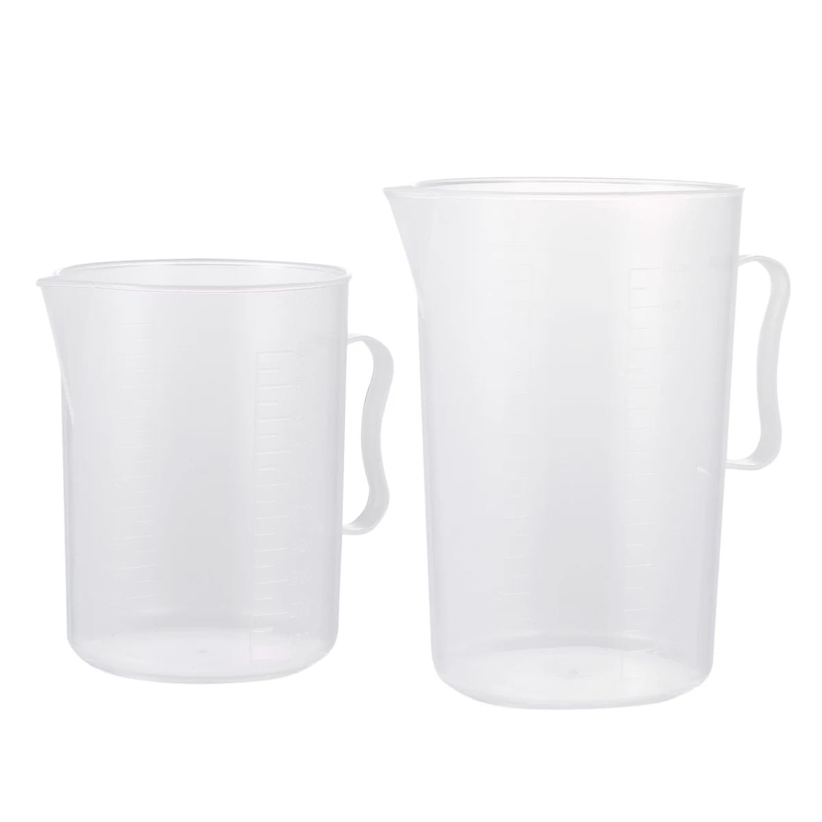 

2 Pcs Measuring Cups Kitchen Tools Transparent Plastic Lightweight Baking Shop Home Use Accurate Measuring markings V