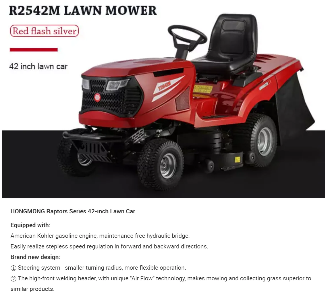 Professional 15 20 25 HP ride-on mower zero turn slopes / Riding Lawn mower for sale