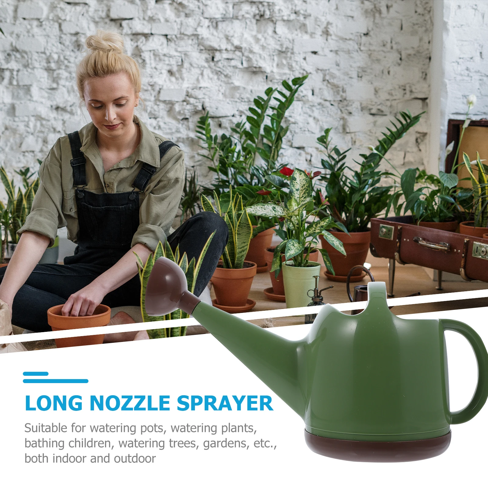 

Large Capacity Watering Can for Plants Garden Flowers Thickened Design Easy Use Detachable Shower Head Gardening