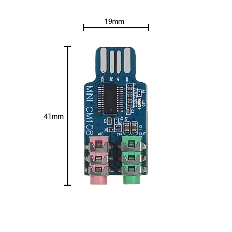 Wyjątkowa karta dźwiękowa USB bez sterowników, zewnętrzna karta dźwiękowa do komputera, moduł karty dźwiękowej do laptopa, karta dźwiękowa USB z chipem CM108