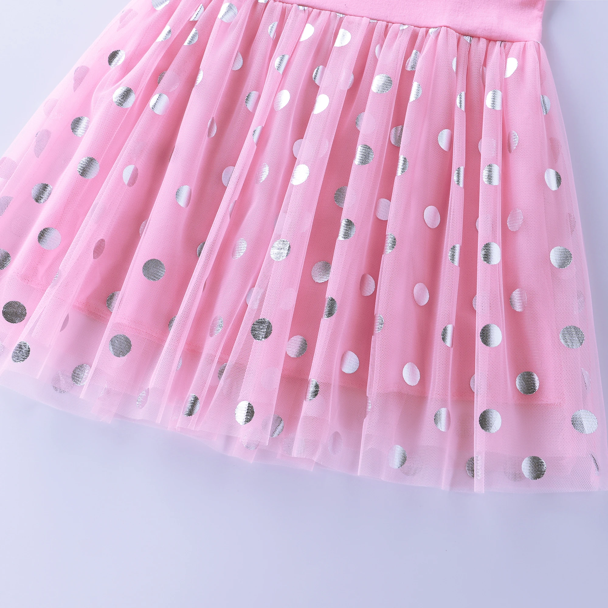 Sommerkleid für Mädchen aus Baumwolle, Meerjungfrau, bestickt, gepunktetes Netzstoff, Prinzessinnenkleid SH1803 – Detail 10