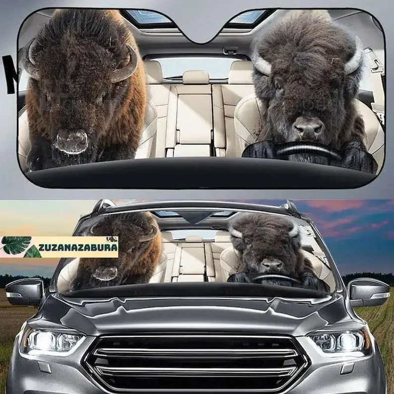 

Солнцезащитный козырек Bison Car, забавный козырек от коров, козырек от солнца для автомобиля Buffalo, автомобильный декор для животных, солнцезащитный козырек Bison Auto, новые подарки для автомобиля