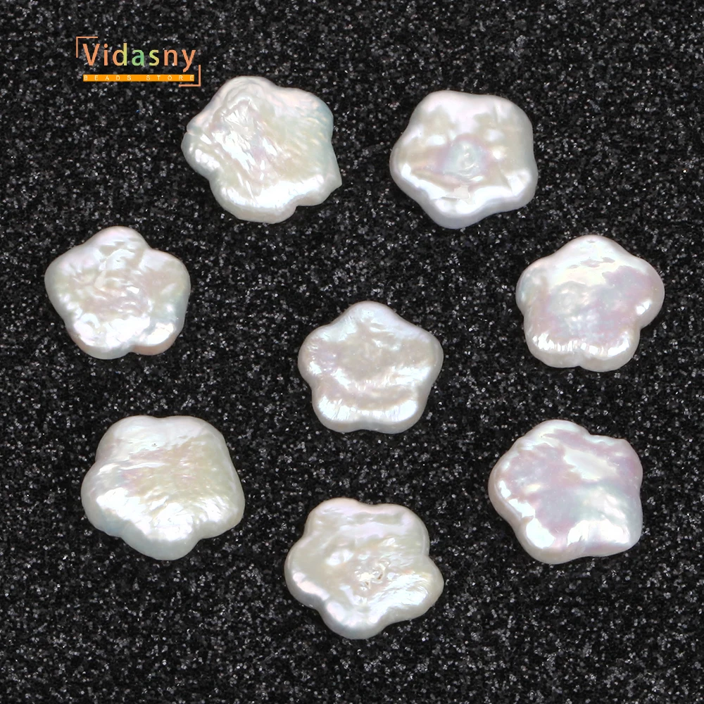 12x11mm Natural Pearl No Holes Flower Pearl Loose Beads for Jewelry Making DIY Necklace Bracelet Earring Accessories Gifts