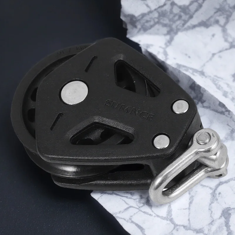 

Small Pulley System Stainless Steel Nylon Pulley Block for Lifting Sailboat Rope Gym Cable Equipment Boat Accessory