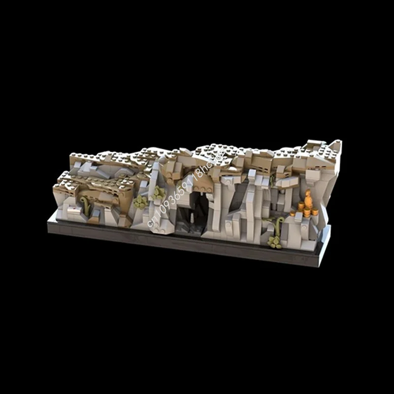 850 elementów MOC Hobbit Diorama Model Pierścieni Klocki konstrukcyjne Edukacyjne zabawki kreatywne Architektura Prezenty świąteczne