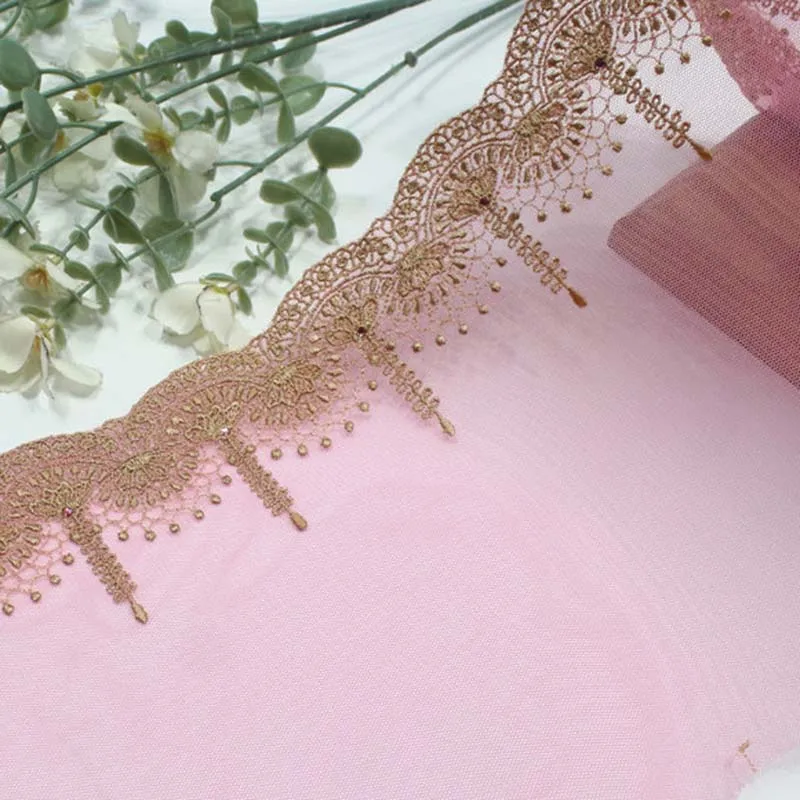 

28 ярдов, кружевная отделка с вышивкой, подол юбки для одежды, аксессуары, платье, шитье, аппликация, костюмное белье шириной 19 см