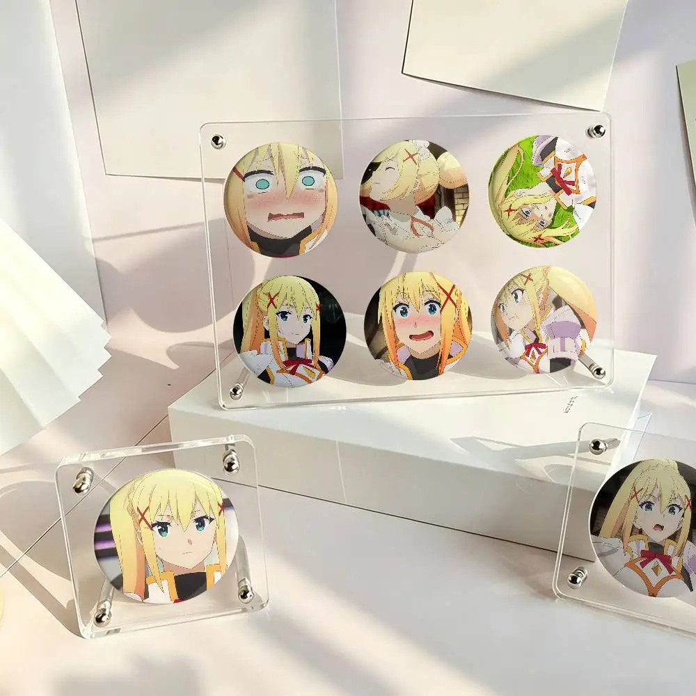 Lalatina Dustiness Ford Anime Characters Cartoon Style Badge Brooches On Backpack Decoration Round Enamel Pins For Accessorys