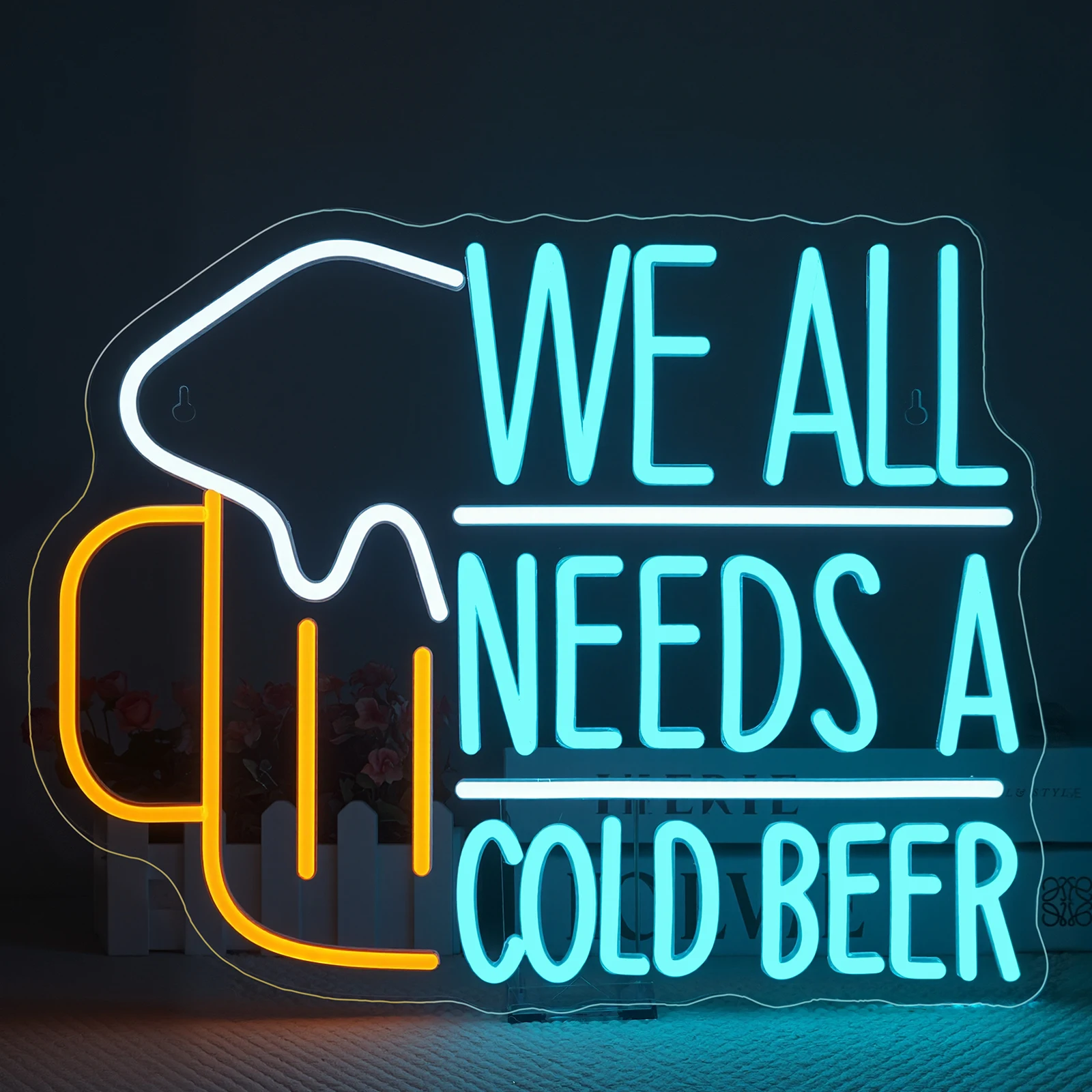 

We All Needs A Cool Beer Neon Sign For Wall Art Decor 5/12V USB With Dimmable Switch For Living Room Bar Shop Part Club Decor