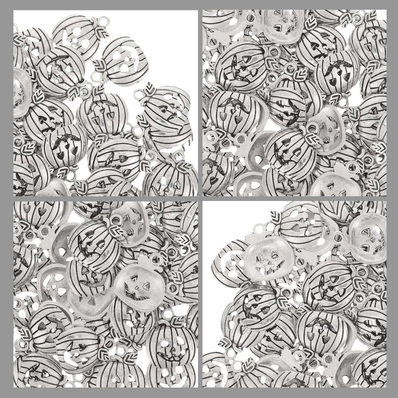

100 Pcs Pumpkin Pendant Ornaments Charm Necklace Fall Charms Jewelry Making Earrings Halloween for Bulk Diy Miss