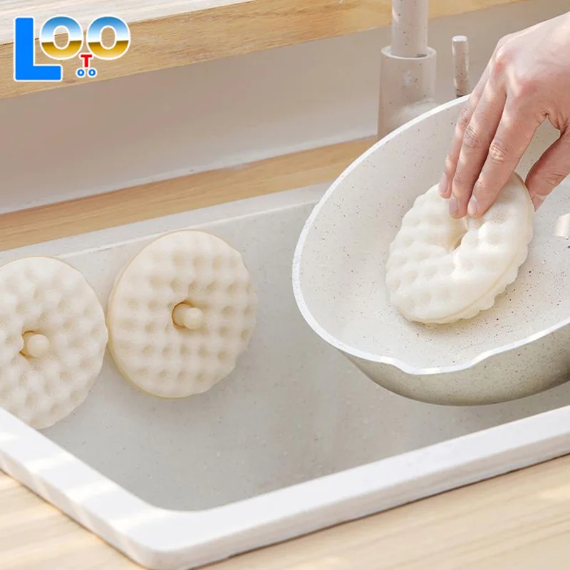 مزدوجة الجانب شفط كأس الإسفنج مسح انفصال لينة المطبخ تنظيف فرشاة أطباق فرشاة للأطباق لوحة عموم وعاء