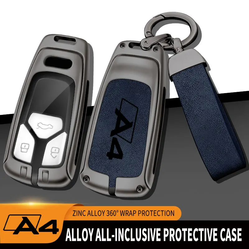 

Zinc Alloy Car Key Case For Audi A4 Remote Control Protector For Audi Full Series A4 A5 Q7 Car Key Cover Accessories