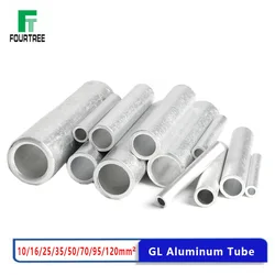 5/10Pcs GL Aluminum Wire Cable Hole Passing Connecting Sleeve Tube Ferrule Lug Connector Crimp Terminal GL-10/16/25/35/50/70mm2