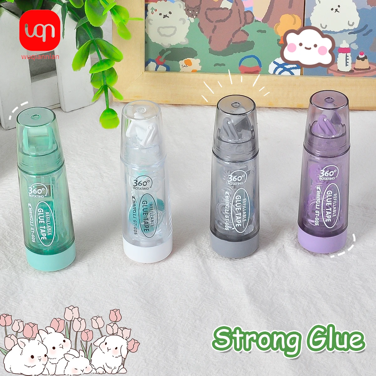 クリエイティブ両面フィルムテープ、かわいい水玉模様、スクラップブック、コラージュアルバム、学校の文房具、360 ° カード愛好家、5m * 6mm