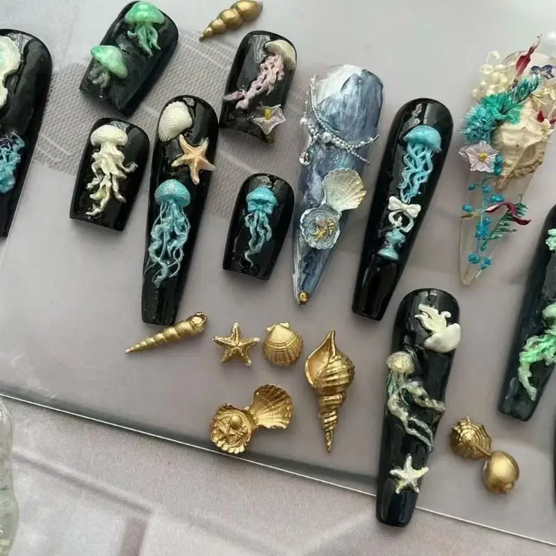 Beginner Friendly Silicone Template Enabling Simple Making of Intricate 3D Gel Decorations in Various Ocean Styles
