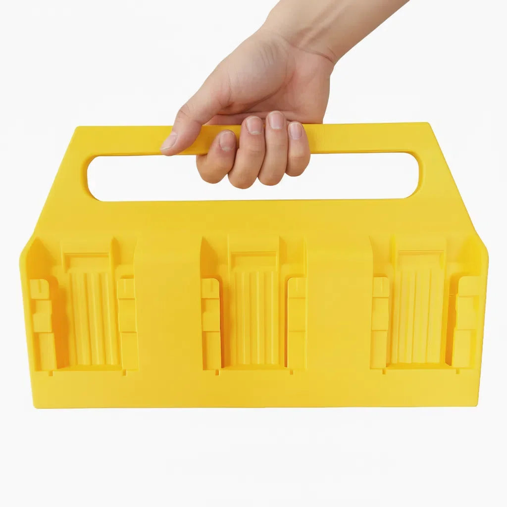 6-Slot Storage Box for Dewalt 18V & 20V Lithium Batteries - Built-in Handle, Eliminates Battery Disorganization & Easy to Carry