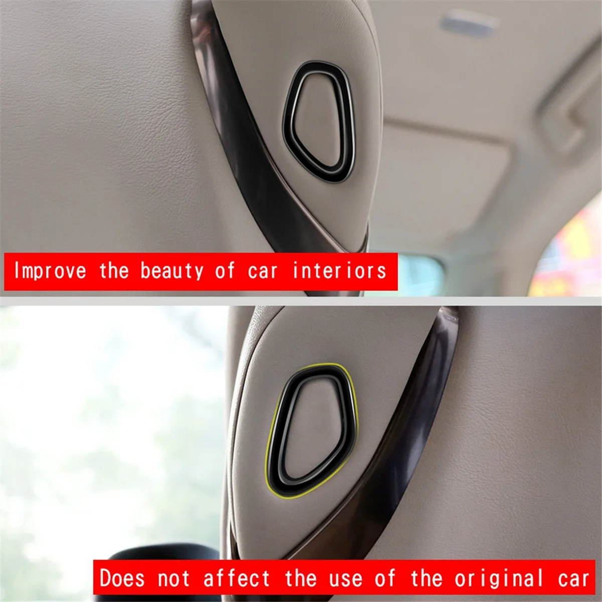 For Toyota ALPHARD/VELLFIRE 40 Series 2023+ Car Front Seat Rear Hook Button Trim Frame Gloss BlackJAS