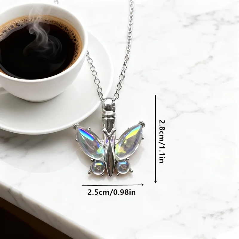 فراشة تذكارية لأقارب الحيوانات الأليفة جرة رماد جرة رماد جرة جرة قلادة لوازم جنازة #6