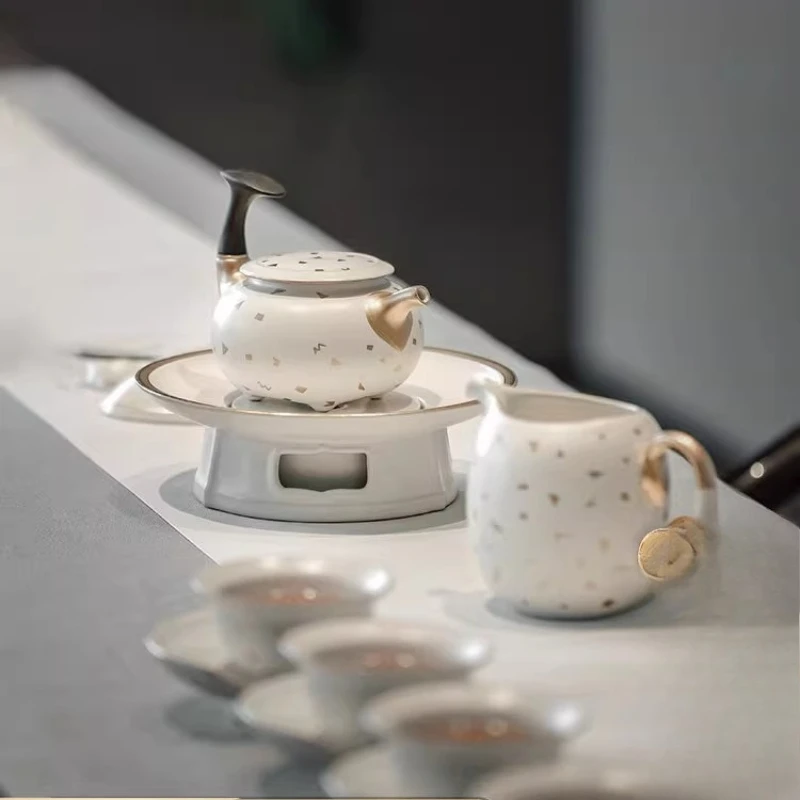 

Chinese tea set, household light luxury high-end ceramics, kung fu tea set