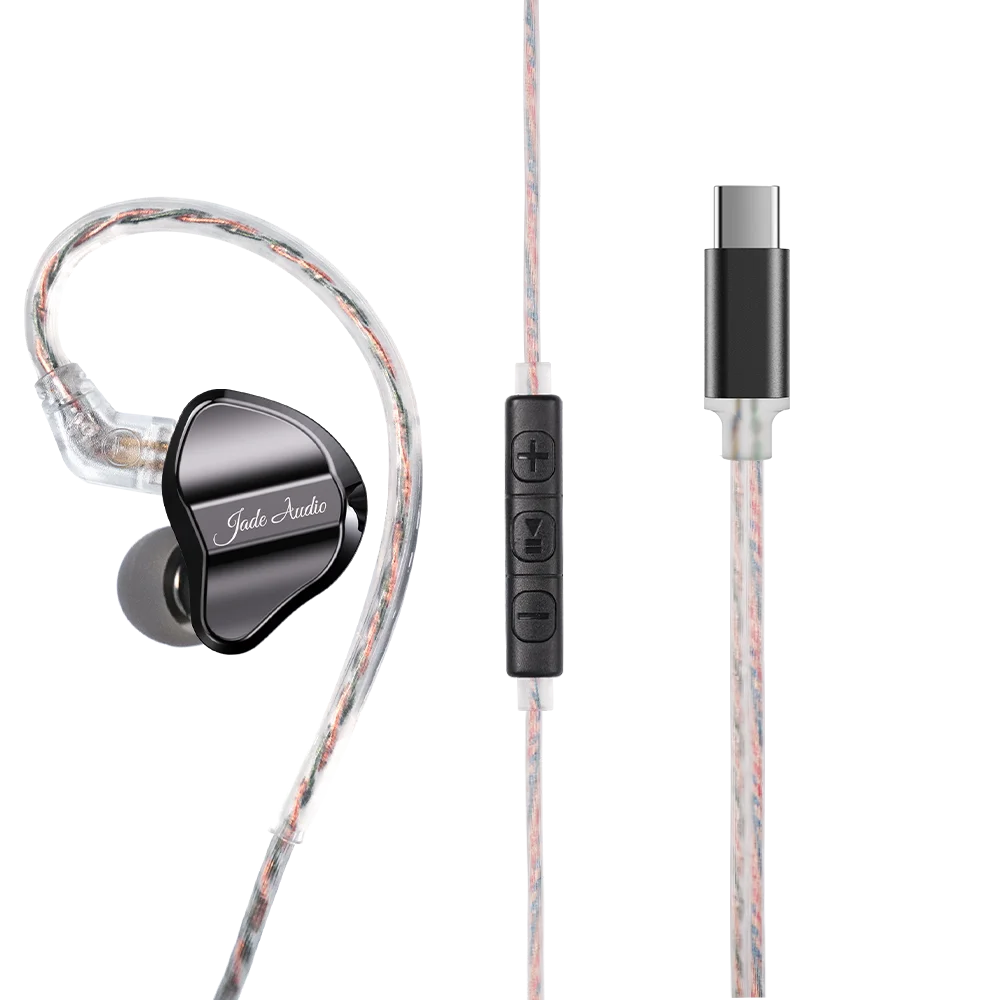 FiiO JD1 In-ear Earphone High Performance Dynamic Driver In-Ear Monitor IEM HIFI Bass stereo Headset 3.5MM TYPE-C with Micphone