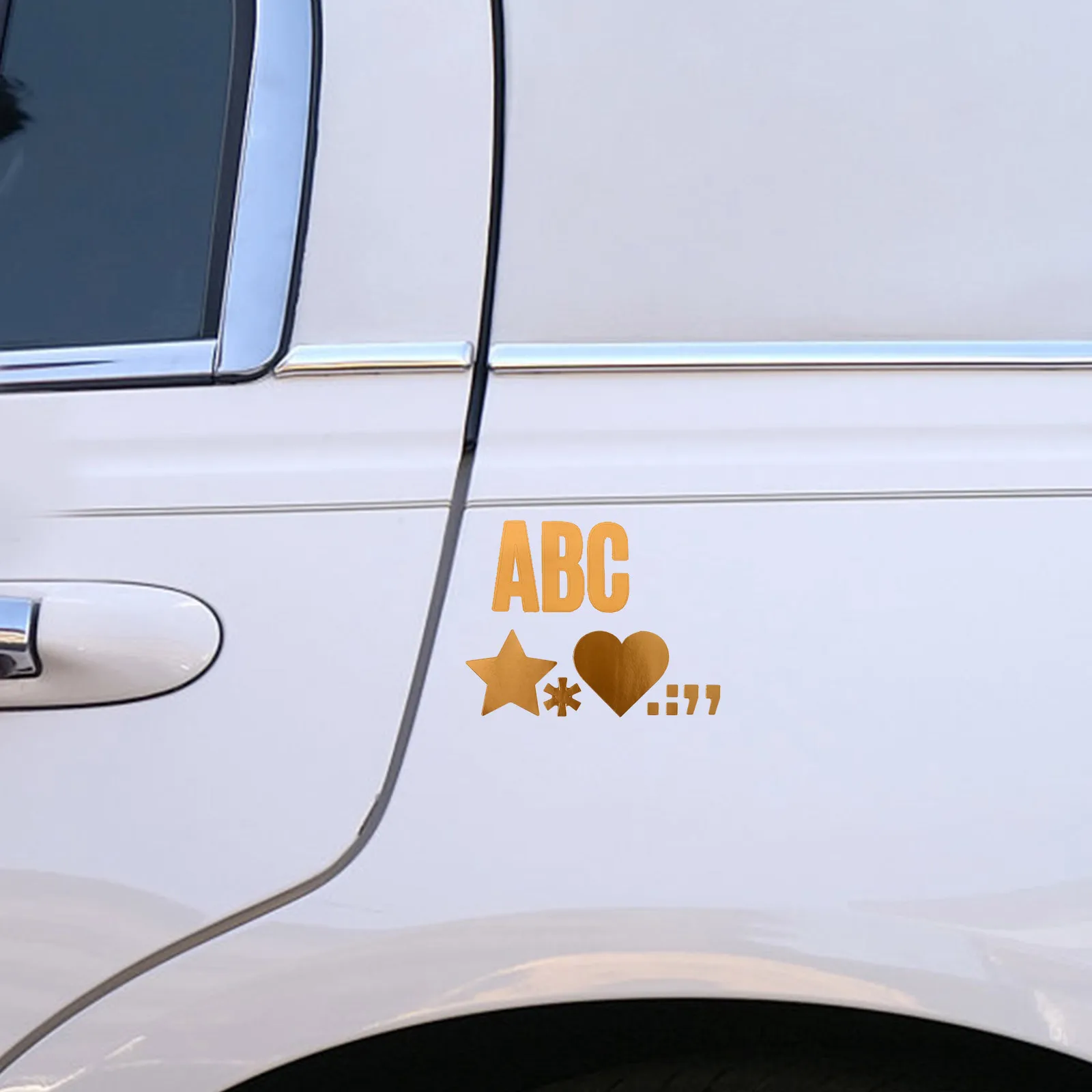 

24Pcs DIY Letter Stickers Self Adhesive Vinyl Alphabet Decals for Mailbox Car Bulletin Decor Poster Board Letters