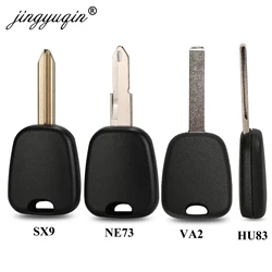 jingyuqin 10X Transponder Car Key Shell For Peugeot 106 107 307 207 306 406 For Citroen C2 C3 C4 SX9 NE73 VA2 HCA NE78 Fob Case