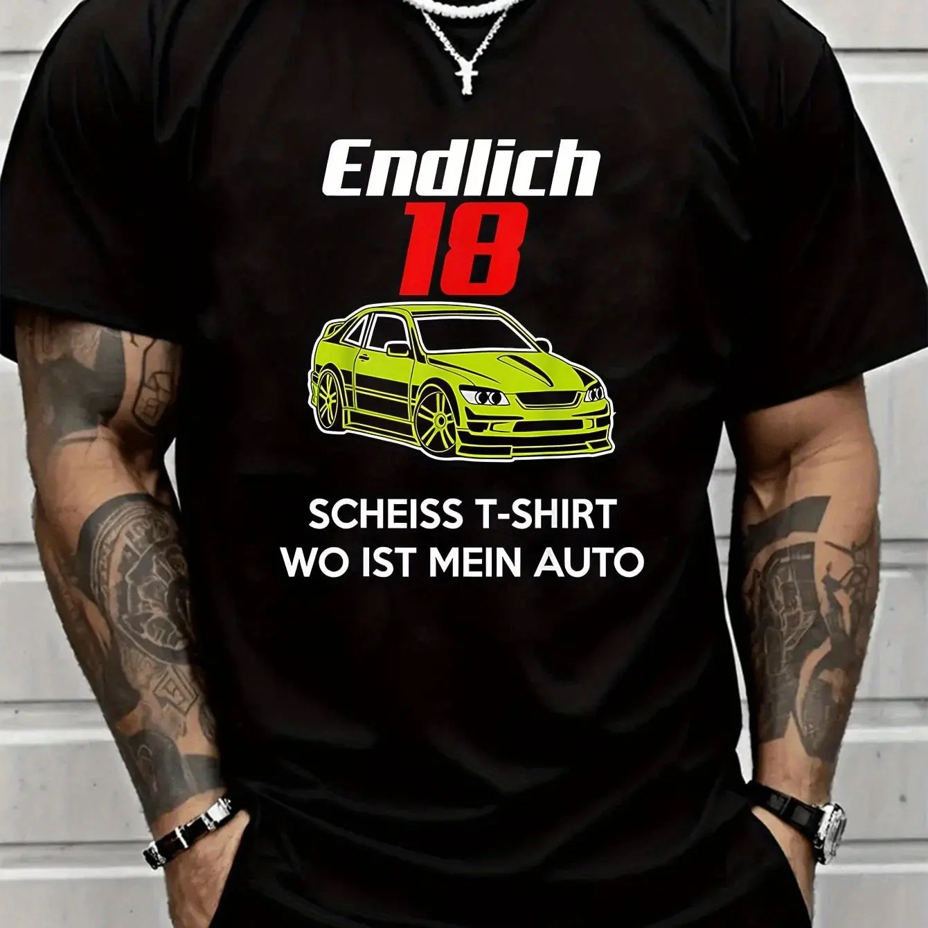 18th Men's T-shirt Celebrating 18th Birthday with Racer License Design and E18 License Plate Print As A Birthday Gift