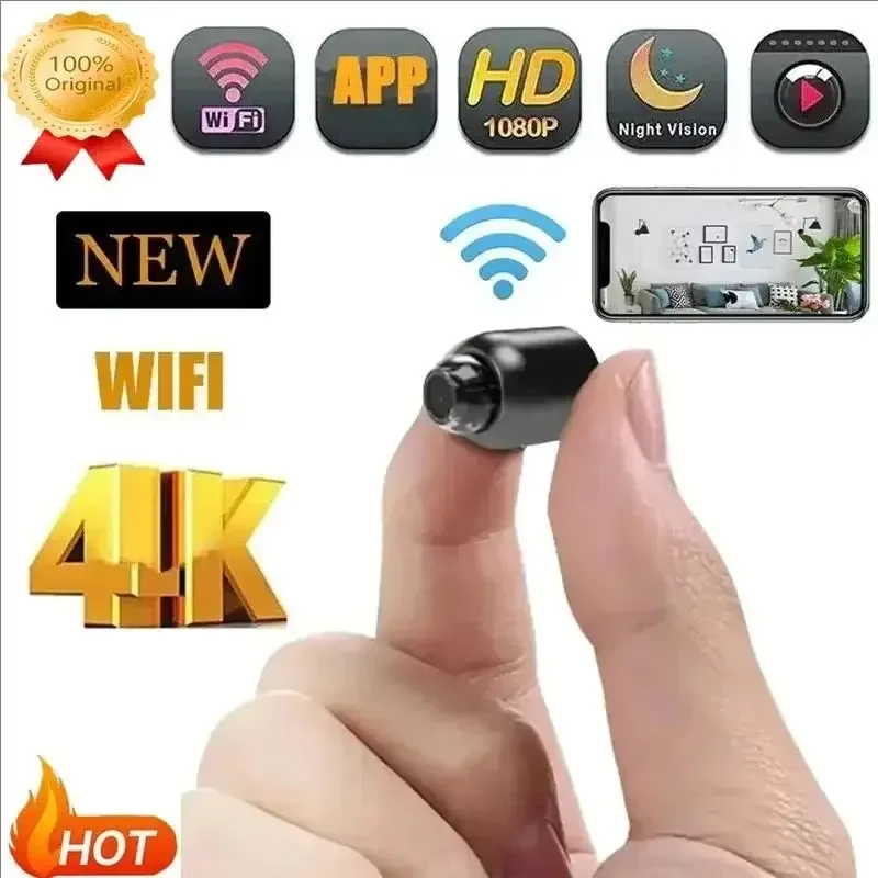 Câmera WiFi 2.4G Pequena para Monitoramento Remoto, Câmera de Sobrevivência Sem Fio, Câmera de Segurança Doméstica com Visão Noturna