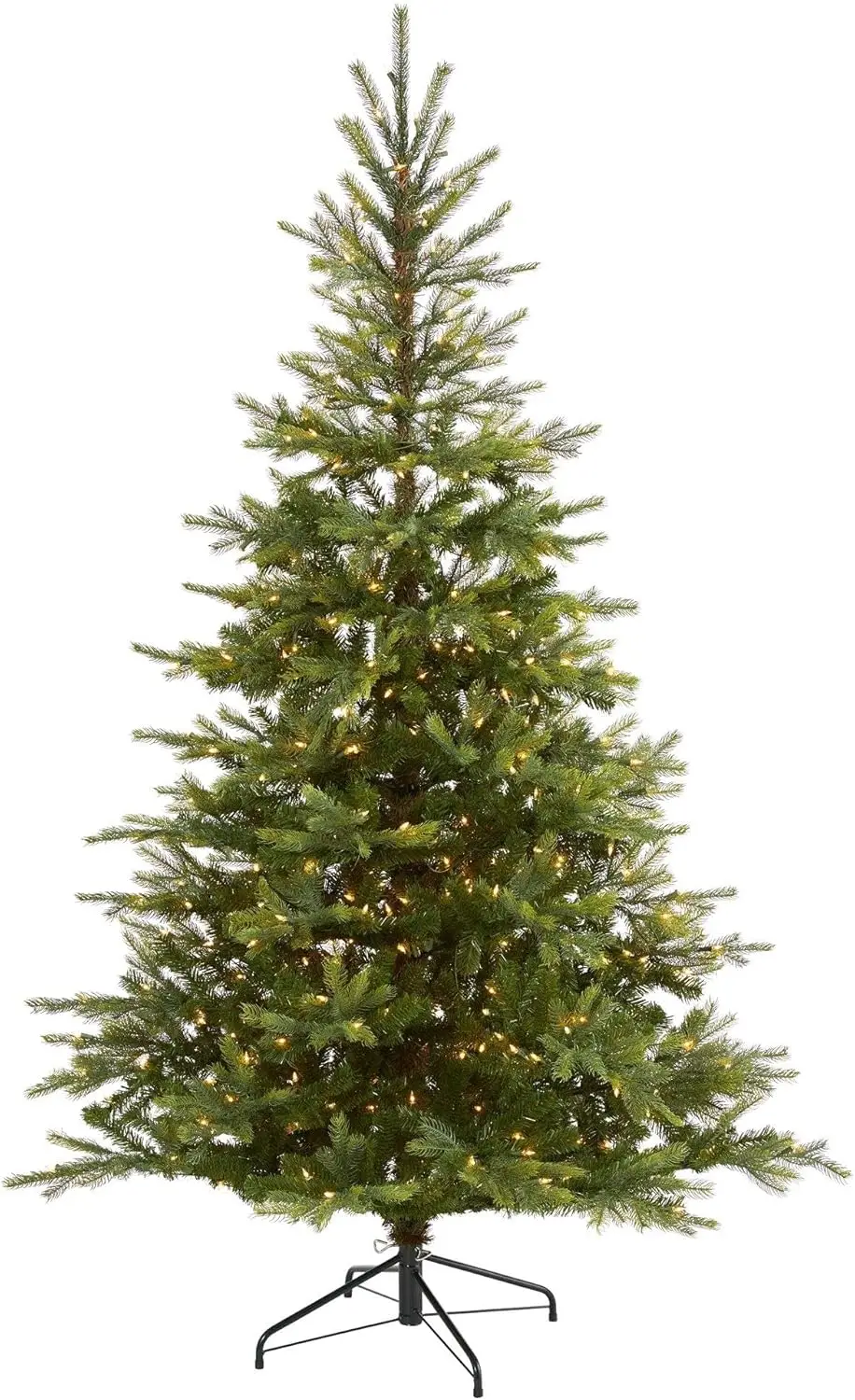 7Ft. North Carolina Spruce Artificial Christmas Tree With 450 Clear Lights And 931 Bendable Branches