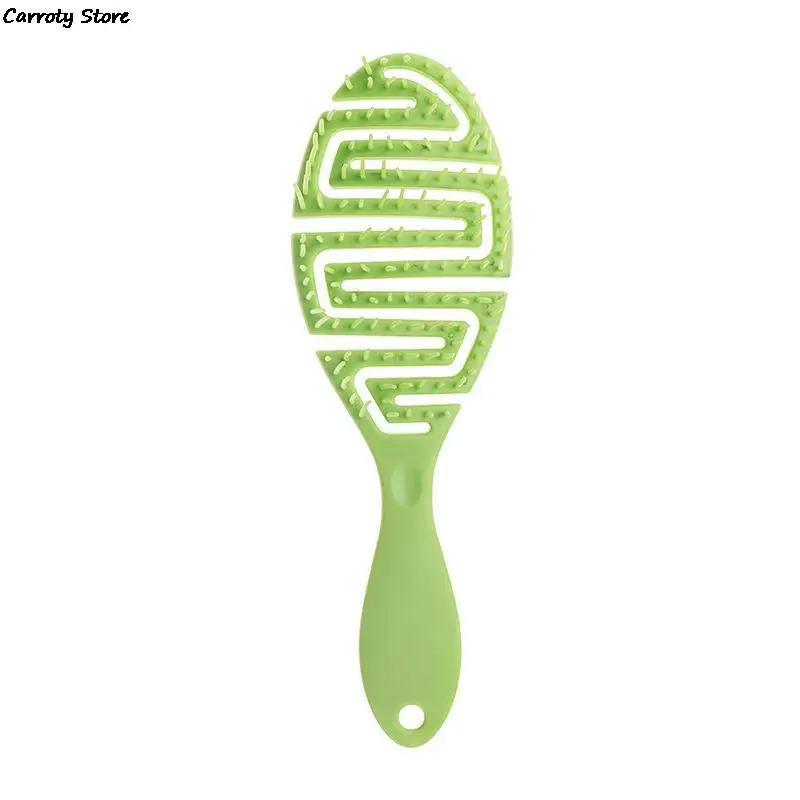 Wet Brush Pro Flex Dry ,Curved Comb, Massage Comb Fluffy Shape, Ribs Curling Comb,Can Be Used On Wet Hair For Easy Detangling