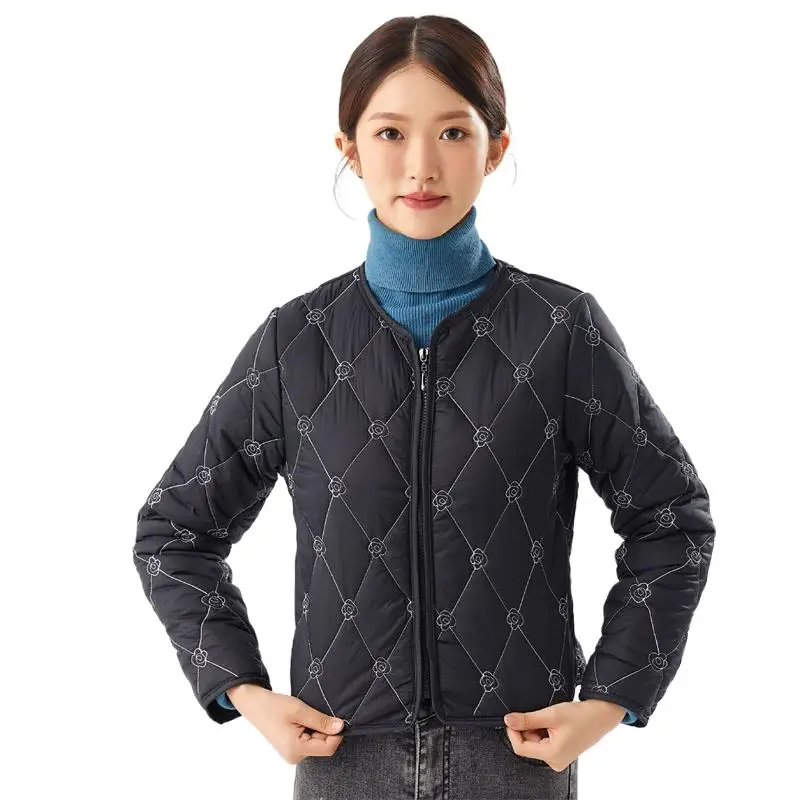 

2024 New Short Winter Coat Casual Women Clothes Stylish Winter Jacket Female Outerwear Double Sided Zipper Down Cotton Jacket