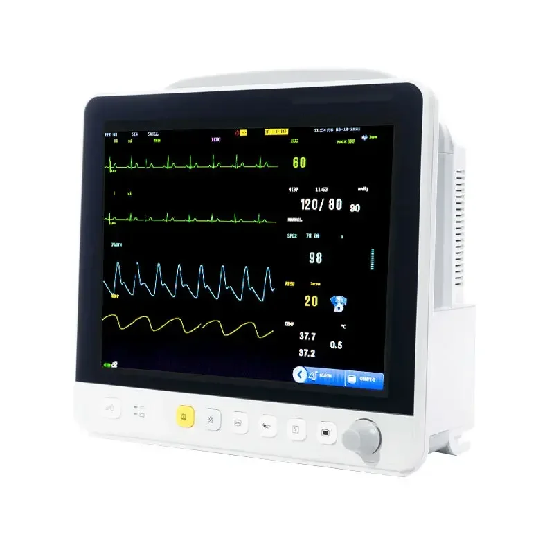 2025.4 Animals Use In Home Clinic Patient Monitor By Veterinary Animals 12.1-Inch Multi-Parameter Vital Signs Monitor (6 Paramet